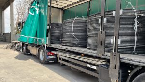 Bobine di cavi elettrici nudi raccolte per il recupero presso Re-all