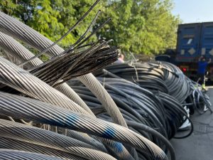 Rottami di cavi di alluminio destinati alla separazione e al riciclo